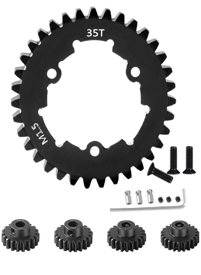 Rcarmumb 35T Spur Gear Upgrades Part for 1/5 X-Maxx 6S Monster Truck,1/5 X-Maxx 8S Monster Truck,Medium Carbon Steel 35T 1.5 Spur Gear with Pinion Gear(23T/24T/25T/26T) Hops Up - Image 1